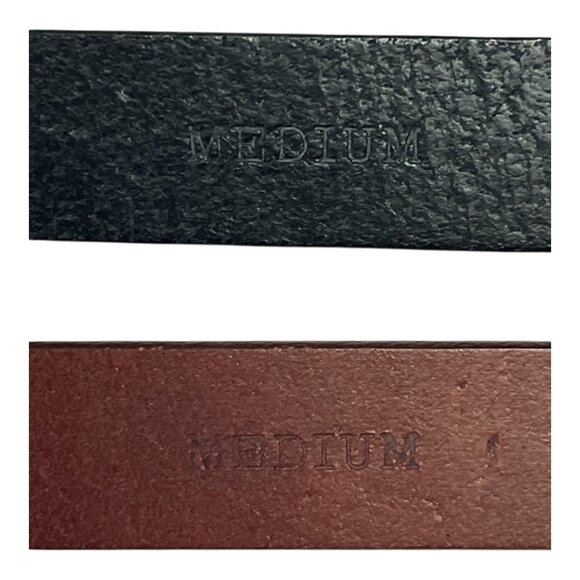 Calvin Klein Italian Saddle Leather Belts – Set of 2 (Black & Brown, Medium, 29” - Picture 7 of 9